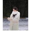 Solid Color Thickened Large Scarf Women's Autumn and Winter New Korean Version Winter Student Versatile Shawl Scarf White