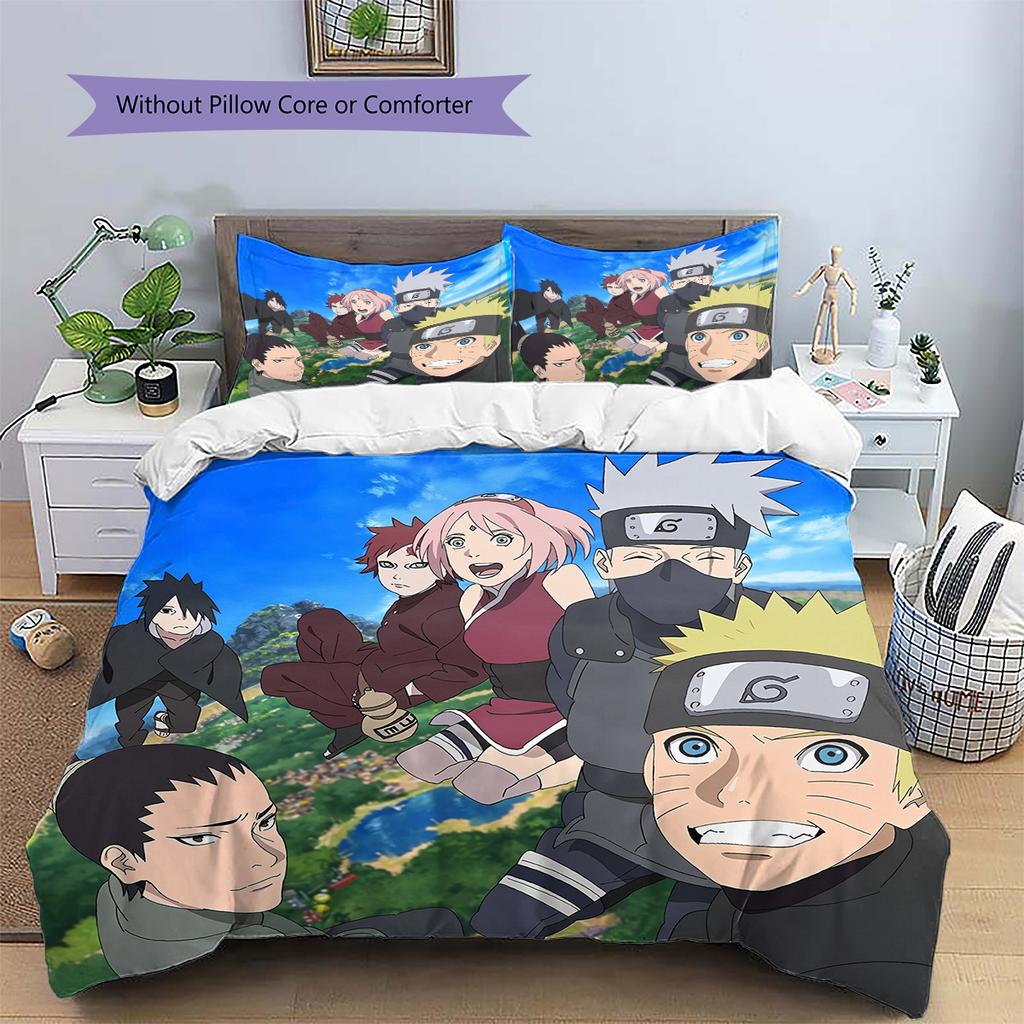 Naruto Haruno Sakura Theme Bedding Set, Anime Themed Bedroom Decor, Gift for Sakura Enthusiasts