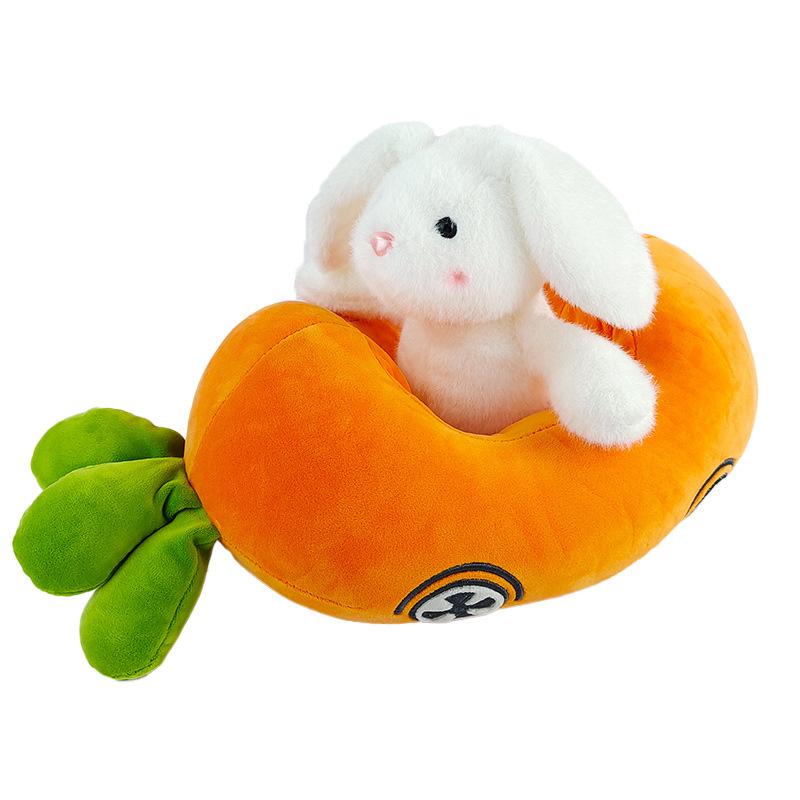 Speeding Carrot Rabbit Doll Little White Rabbit Plush Toy Sleeping Doll Car Child Gift Women