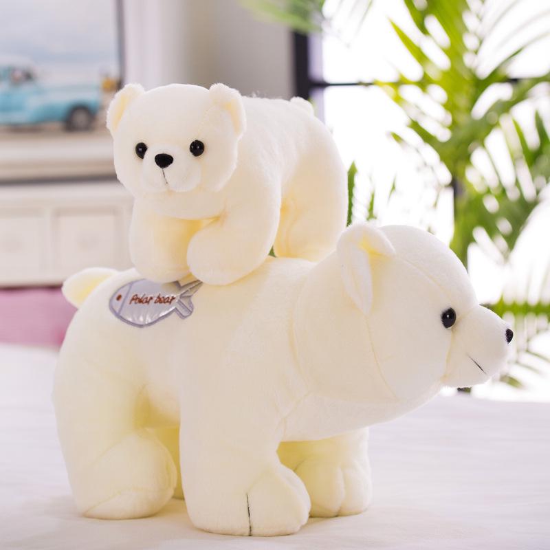 Adorable Polar Bear Plush Doll - Children's Pillow or Wedding Toss