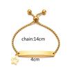 Custom Engraved Children's Titanium Steel Bracelet with Butterfly, Heart, and Star Designs