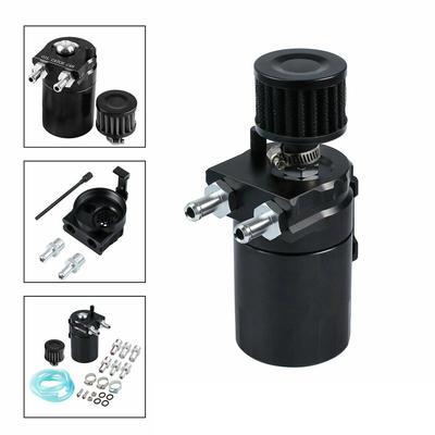 Odvzdušňovací nádrž lapače oleje Nádrž + sada filtru Válec hliníkový motor černý