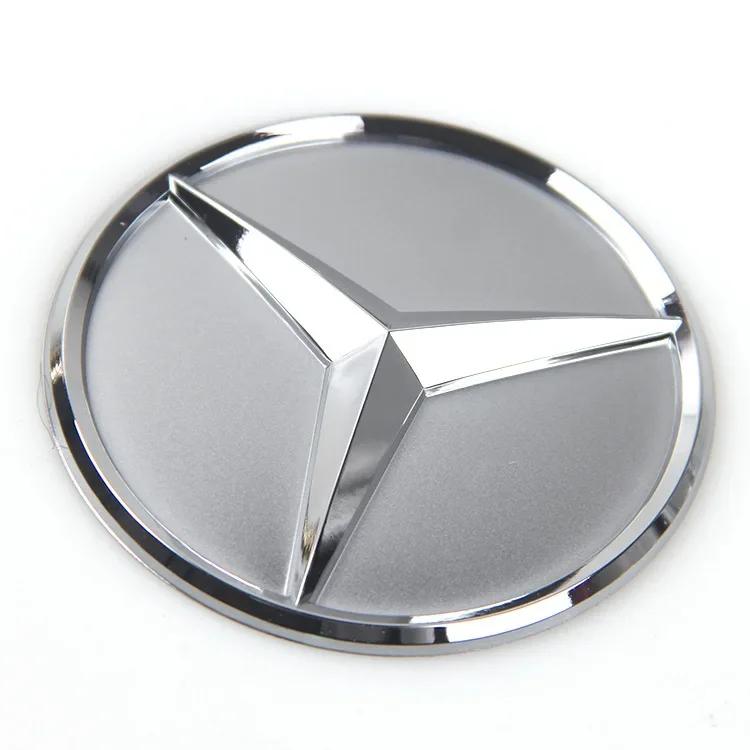 FPX1 For Mercedes Benz 52mm 57mm Solid 3d & Flat Star Apple Tree Badge Nickle Car Emblem for Mercedes Benz AMG Steering Wheel Center