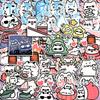 40PCS Bad & Fluffy Cat Cartoon Stickers for Suitcases, Laptops, and DIY Photo Albums - Waterproof & Fun!