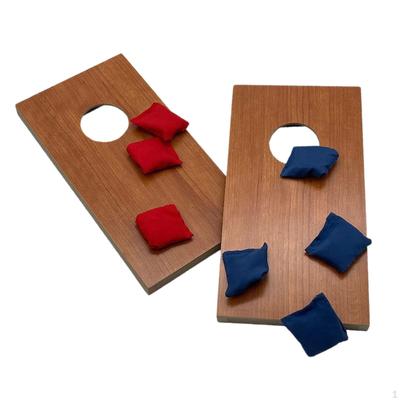 2ks Prenosné Stolné Corn Holes Mini Stolná Súprava Cornhole Drevená Hra