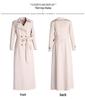 2025 Spring/Autumn High-End Fashion Goddess Trench Coat: Slimming, Flattering, Over-the-Knee Double-Breasted Korean Style Outerwear.