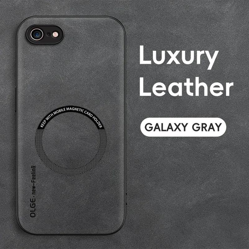 

Magnetic Retro Leather Case For iPhone 16E 7 8 Plus SE 2020 2022 iPhone8 Plus Wireless Charging Phone Case Cover For iPhone 7