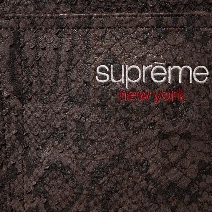 Supreme Baggy Leather Short Snakeskin