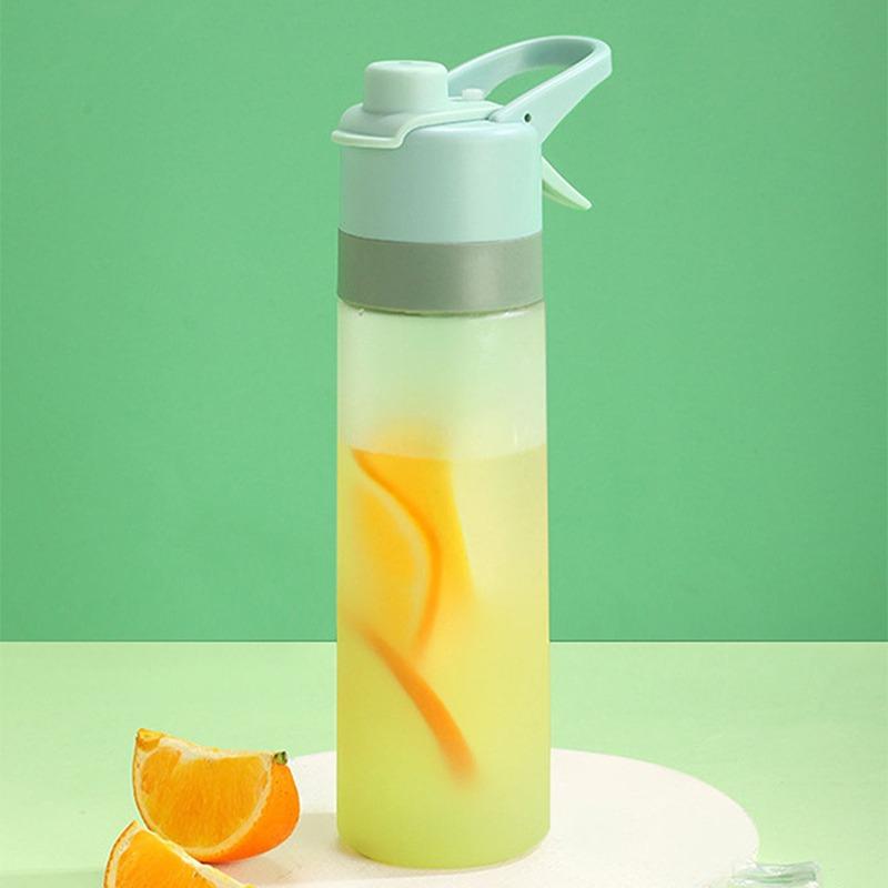 Spray Water Bottle Gradient Frosted Drinking Cup Portable Outdoor Sports Water Mug With Spray Function For Travel Gym Camping