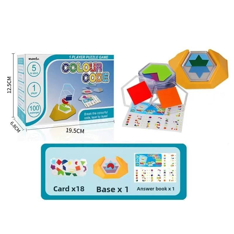 Plastic Color Decoding Puzzle With Logic Challenges For Brain Development And Kids Learning