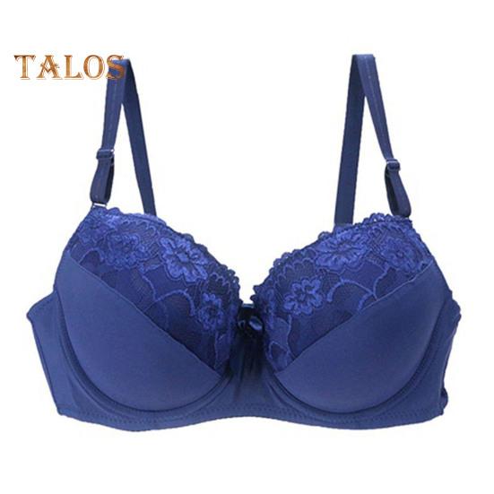 Women's Plus Size Push Up Bra Sexy Floral Lace Full Coverage Underwired Bra Padded Supportive Everyday Bra for Heavy Breast