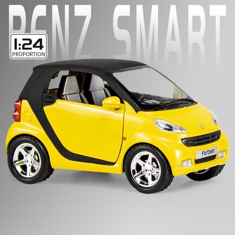 1/24 Slitina Auto Smart Fortwo Kovový Die Cast Hračka Simulační Model Auta Vozidla Sběratelská Ozdoba Dětská Auta Hračky Vánoční Dárky