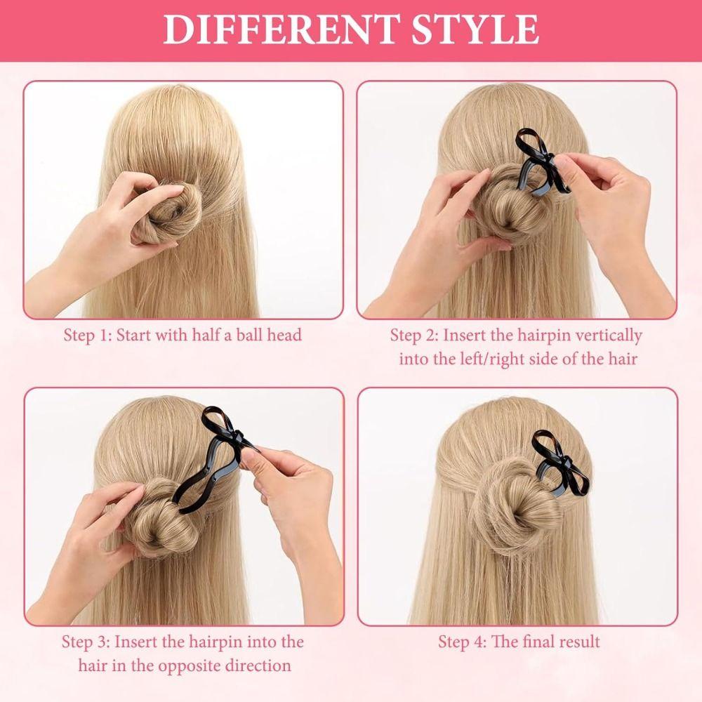 U-Shaped French Hair Pin Acrylic Acrylic Bow Hair Pins New Wavy Hairpins Hairpin Accessories