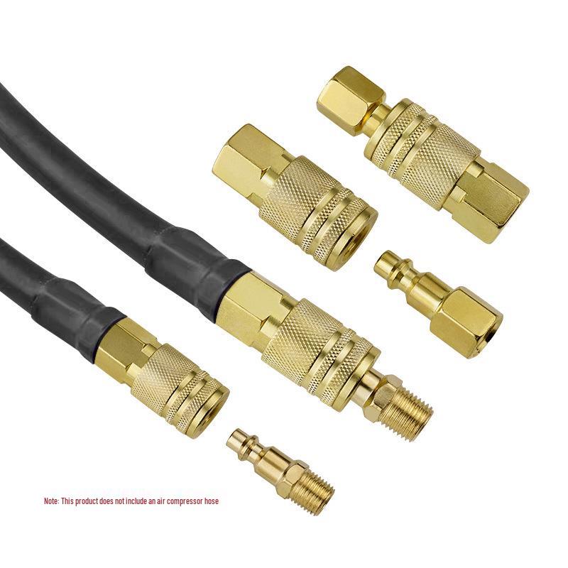Five-Piece 1/4 NPT Female Quick Connect Air Hose Connector Set for Air Compressors
