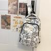 Japanese Small Fresh Personality Graffiti Junior High School Student Schoolbag Women'S Large Capacity Casual Strawberry Bear Printed Backpack