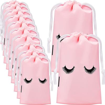 Eyelash Aftercare Bag Plastic Waterproof Toiletry Makeup Pouch Travel with String Accessories Medium 13x18cm