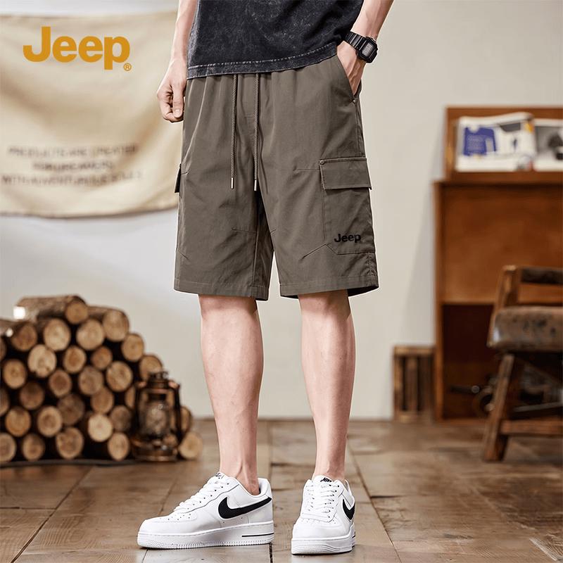 JEEP Men s Pure Cotton Loose Fit Cargo Shorts XL