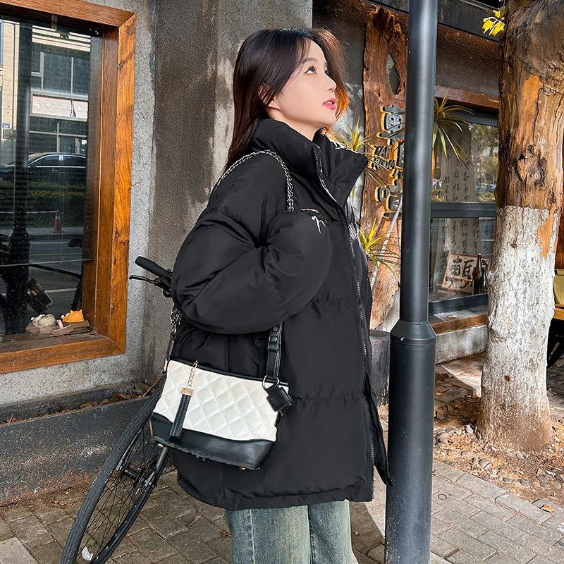 Women's cotton-padded clothes winter new thickened bread clothes cotton-padded jackets loose stand-up collar women's cotton-padded jackets trendy