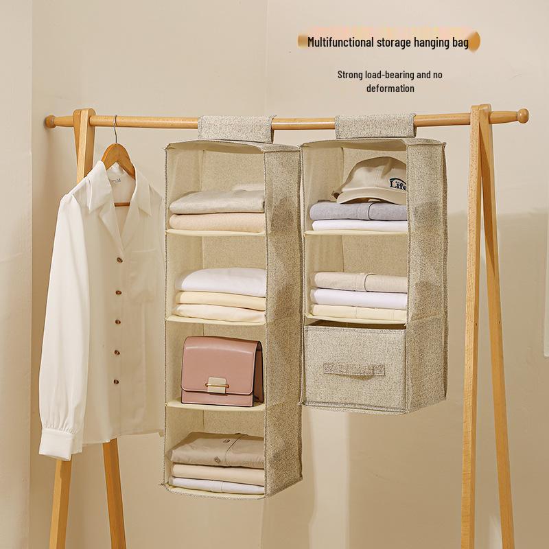 Multi-Layer Hanging Fabric Storage Bag for Clothes and Sundries