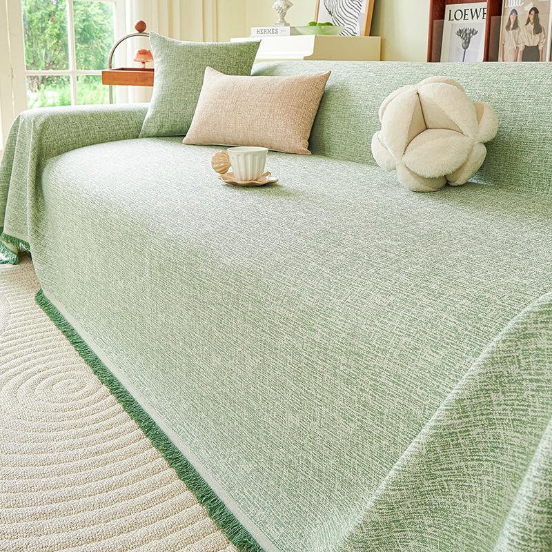 High-End Solid Thick All-Inclusive Sofa Towel Luxury Soft Skin-Friendly Couch Slipcover Dustproof Furniture Protector for Home