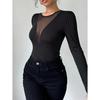 Elegant Sexy Damen Langarmshirt Top Vielseitig Business Pendler Täglicher Komfort Frühling Herbst Neu