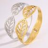 Hollow Leaf Elastic Opening Women's High-end Jewelry Bracelet
