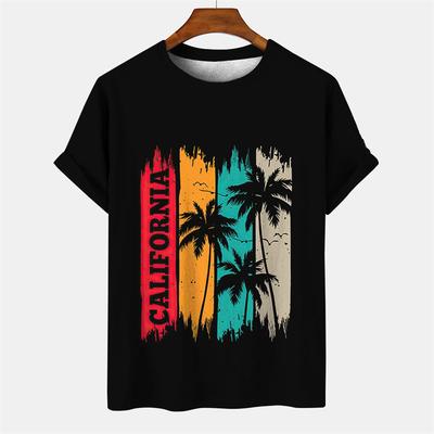 Coconut Tree Pattern 3D Printed Tees Summer Casual Harajuku O-Neck Short Sleeves Tops Hawaiian Men's T-shirts