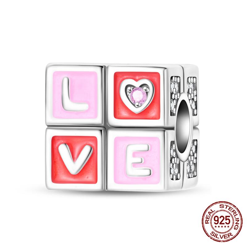 New In Original Charms Copper Love Glow-In-The-Dark Charms Beads Fits 3Mm Original Bracelet For Women Diy Fine Jewelry Gifts