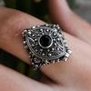 Super New Women's Flip Cover Ring with Creative Floral Alloy Design