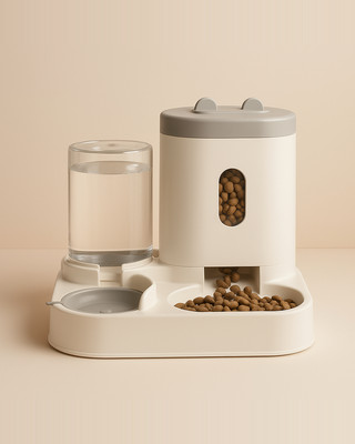 Distributeur automatique d'eau et de nourriture pour chats 2 en 1 Mangeoires automatiques pour chats Chiens Fournitures d'alimentation et d'abreuvement Accessoires pour animaux de compagnie