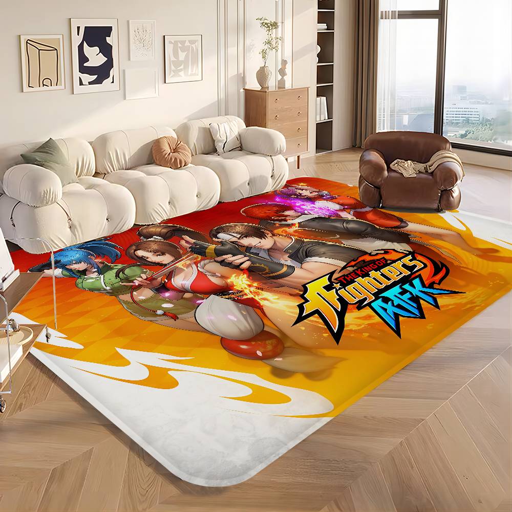 Game The King of Fighters Hallway Carpet Non-Slip Laundry Room Mat Laundry Decor Balcony Child Living Room Bedside Area Rugs