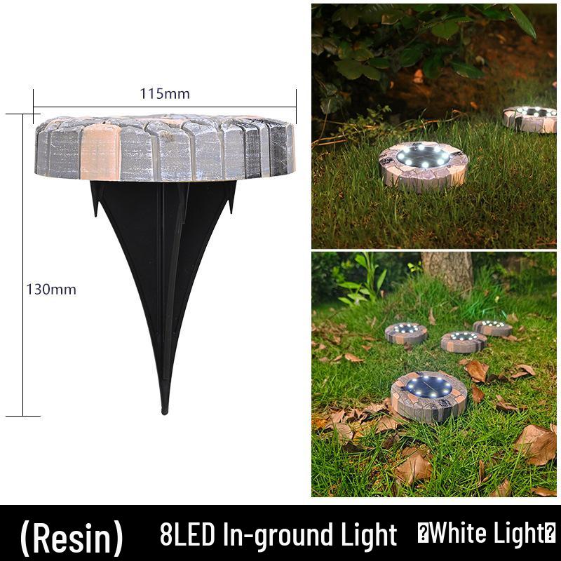 Solar Garden Resin LED Night Light - Outdoor Decorative Landscape Lamp Solar Buried Light