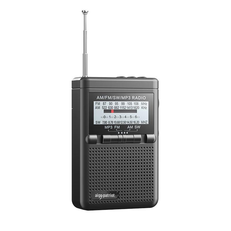 Aigo Bärbar Multifunktionsradio Spelare CN-kontakt (adapter ingår)