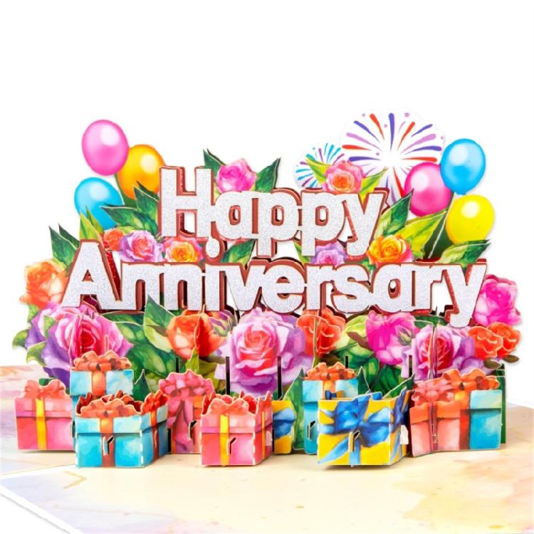 3D Popup Anniversary Greetings Cards Romantics Wedding Anniversary Card Gift