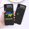 Ukraine Flag Cell Case For Samsung Galaxy Z Flip 3 5G 4 Fashion Z Flip3 Luxury Black Hard Back Phone Coque Cover