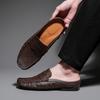 Fashion New Black Mens Half slippers Casual  Business Men Summer Sandals Summer Comfortable and Breathable Outdoor Party Walking Shoes