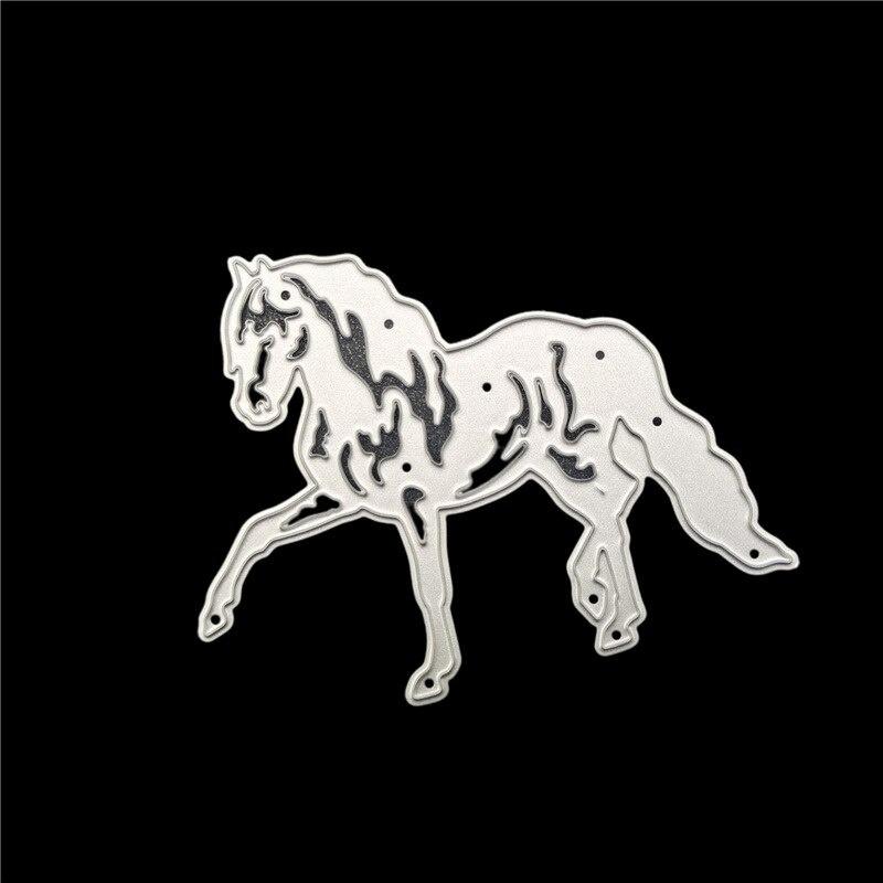 2Pc/lot  DIY Horse Scrapbooking Metal Cutting Dies Embossed Carbon Steel Cutting Die Cutting Paper Die Etching Stencil