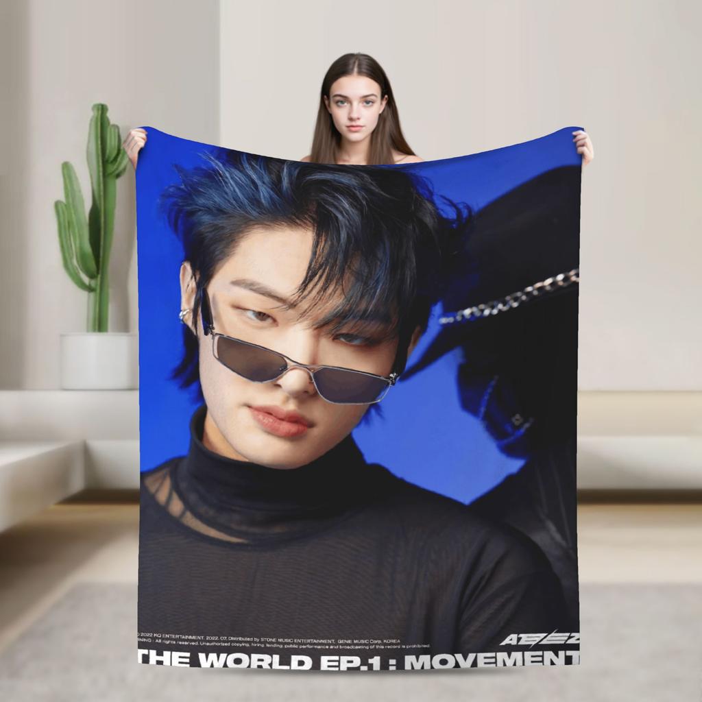 Weiche Decken Dekorative Mingi Ateez Coole Überwurfdecke Flanell Bettdecke Für Sofa Bett Decke Mit Aufdruck Sofa Bettbezug