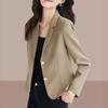 Frühling Herbst Elegant Mode Einfarbig Cardigan Anzug Damen Temperament Blazer Weibliche Oberbekleidung Mantel Oberteil