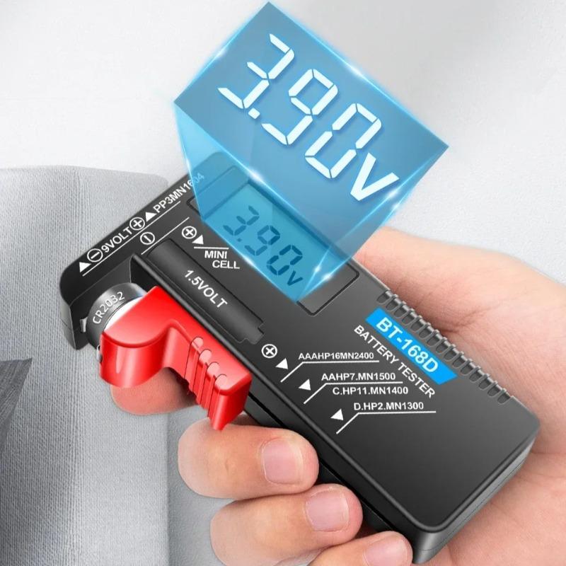 Universal Battery Tester BT-168D 1/2/5/7/9V CR2032 Button Batteries Quick Test Multifunctional Battery Level Detector Tool