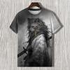 Men's T-shirts Edo Cat Samurai Warrior Japanese Art 3D Print Casual T-Shirts Men/Women Short Sleeve O-Neck Top Kid Clothing