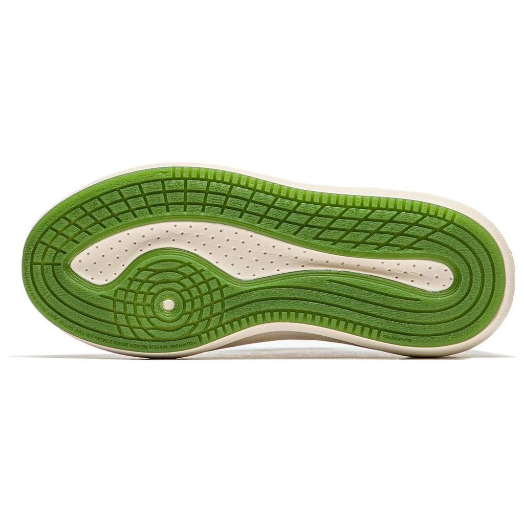 Li Ning Cloud Travel C4D Wszechstronne Wygodne Antypoślizgowe Niskie Buty Casual Damskie Biało-Zielone AZGU038-3