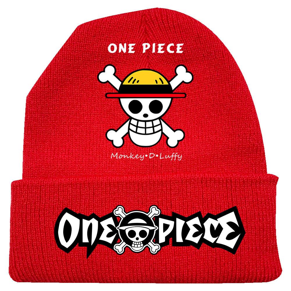 One Piece Anime Knit Hat: Warm Velvet Lined, Rolled Brim, Adult Outdoor Beanie