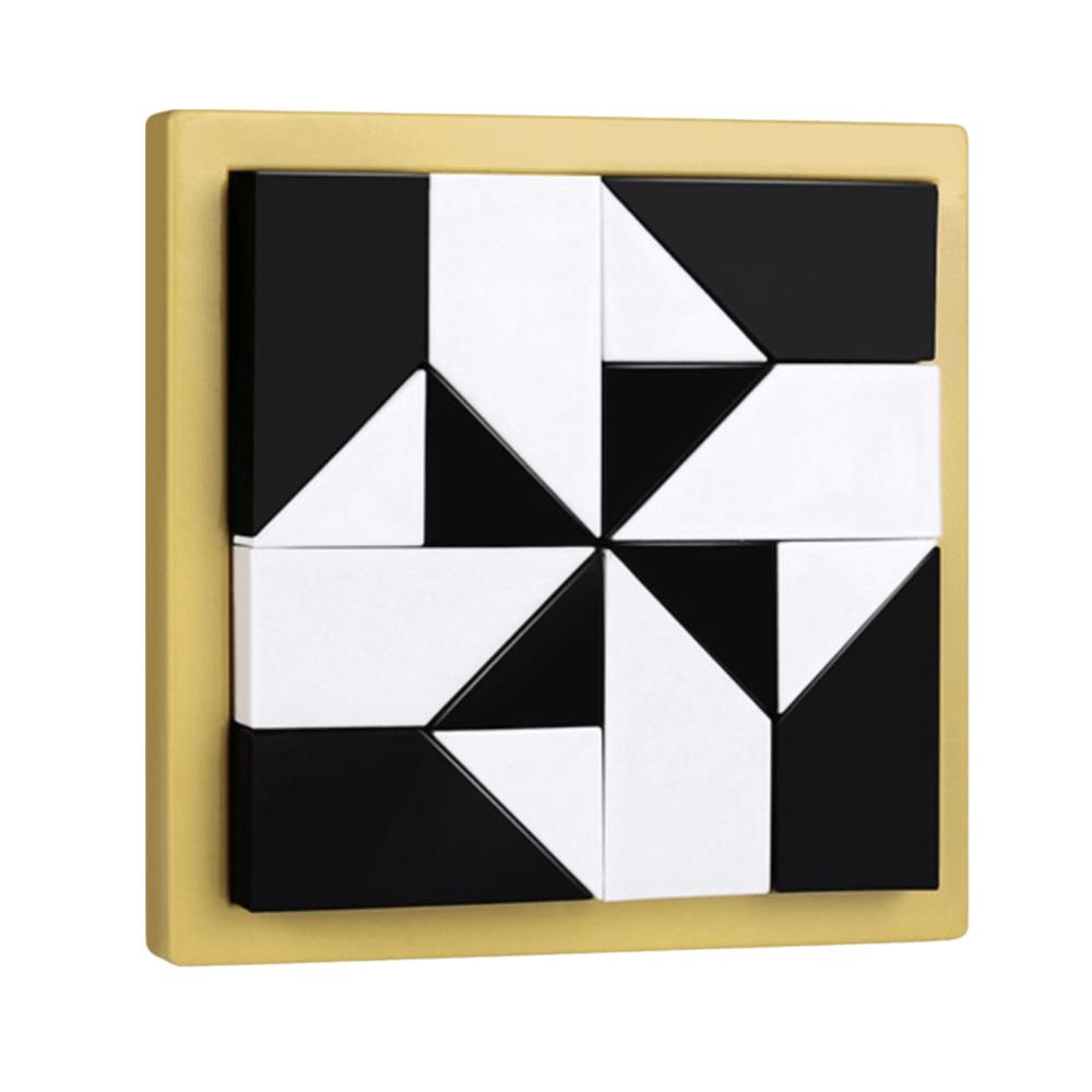 Educational Toys Building Blocks Black White Design Intelligent Puzzle Toys  Children s Puzzle 16 Pcs