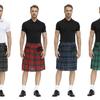 Falda plisada de cuadros para hombre: Estilo Festival Escocés, Lino Transpirable, Tallas M-XL.