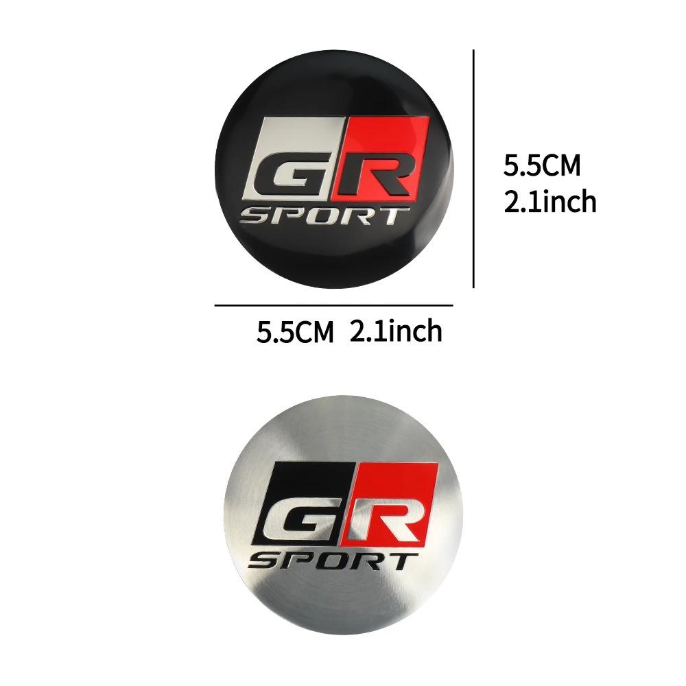 4Pcs 56mm 60mm GR Car Emblem Wheel Hub Center Cap Sticker Covers Universal Accessories