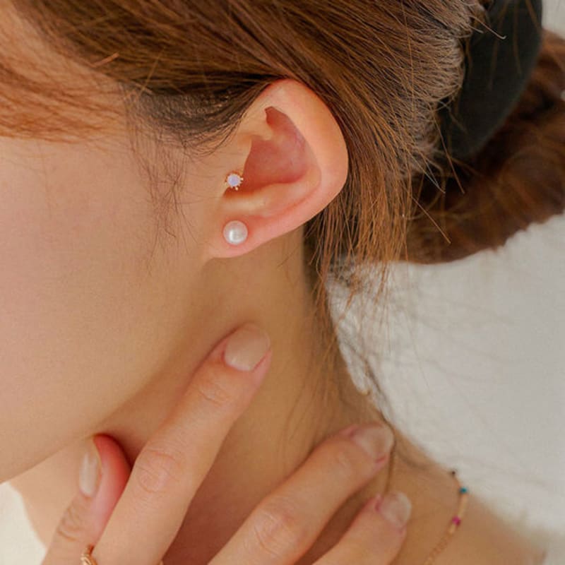 Own Antique Opal Piercing (14k Gold)