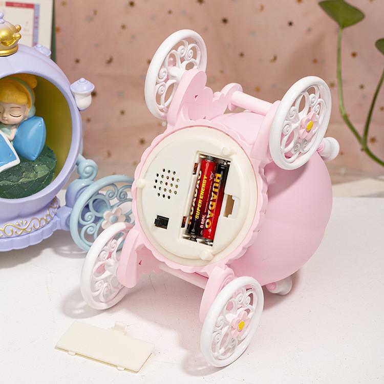 Princess Carriage Starlight Music Children's Night Light Birthday Gift Desk Decoration