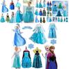 Girls Elsa Kids Fancy Dress Costume Princess Anna Party Dresses Cosplay Outfits