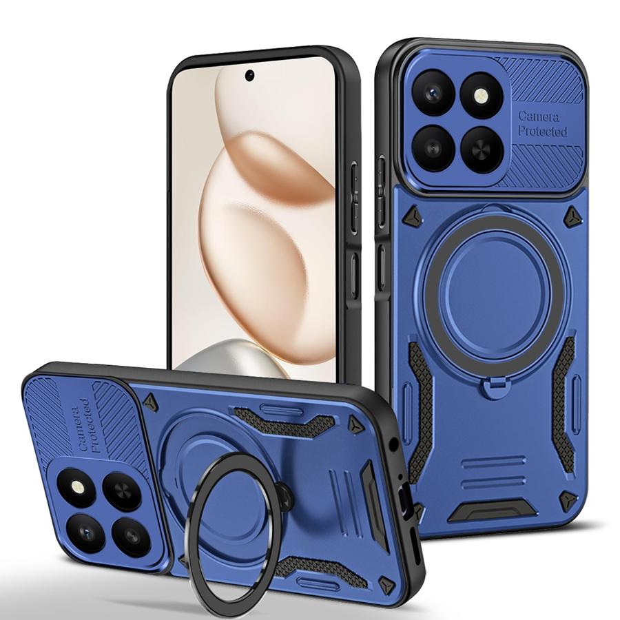 Solid Armor Shockproof Magnetic Case For Honor X7d X9d X9C Smart 400 Pro Magic 7 Lite Magic7 Car Holder Ring Stent Phone Cover